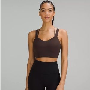 Lululemon “Like A Cloud Long Line Sports Bra” light support. Army green …